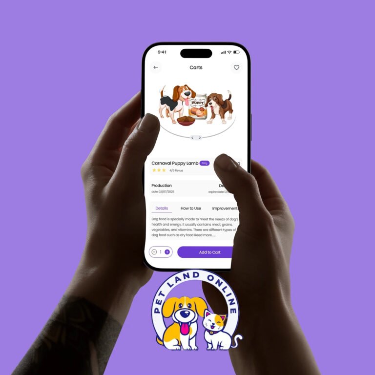 Petland Online pet brand identity and mobile app